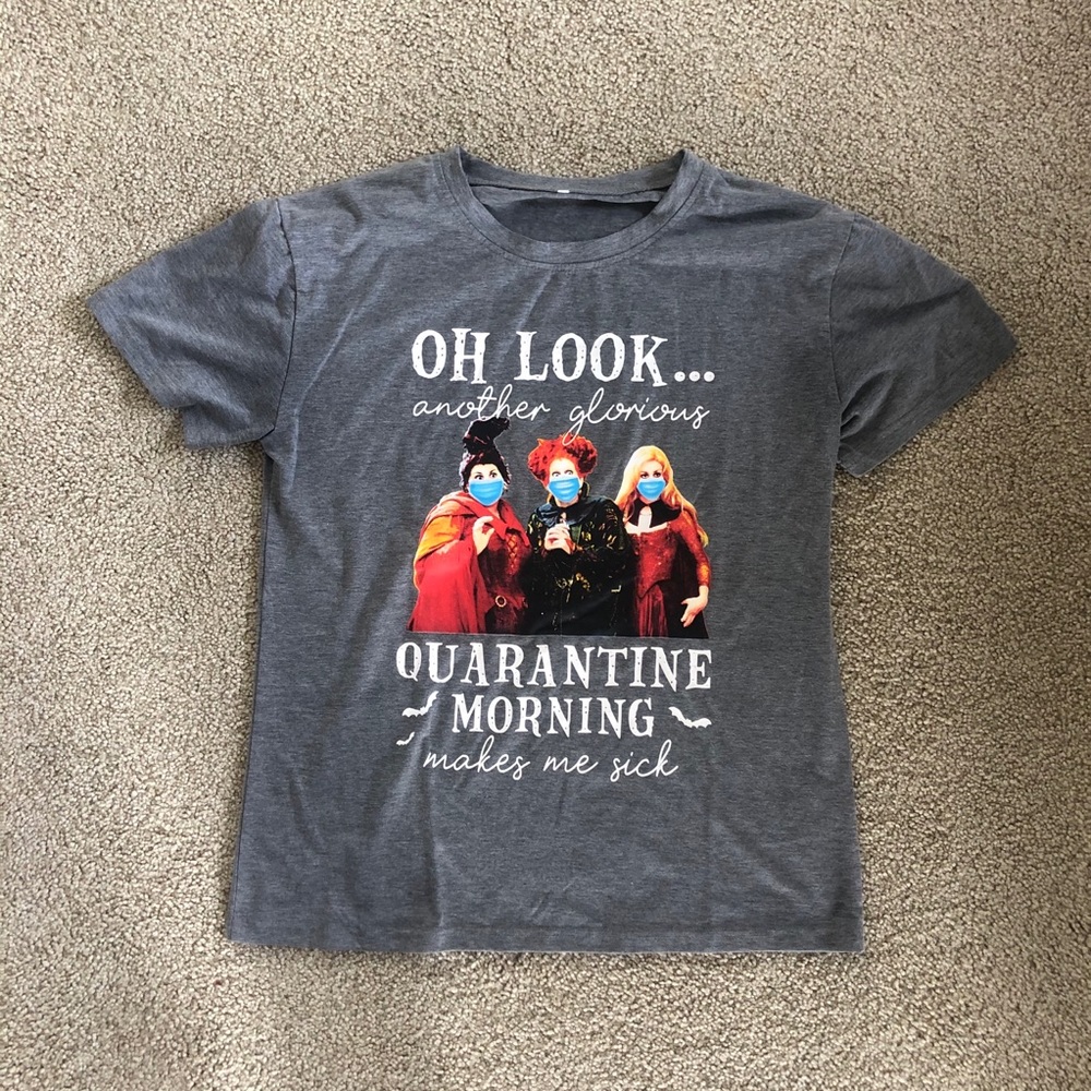 Hocus Pocus Quarantine Morning Graphic Tee NWOT M